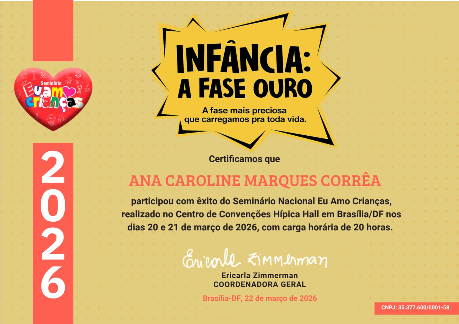 Seminário Eu Amo Crianças 2026